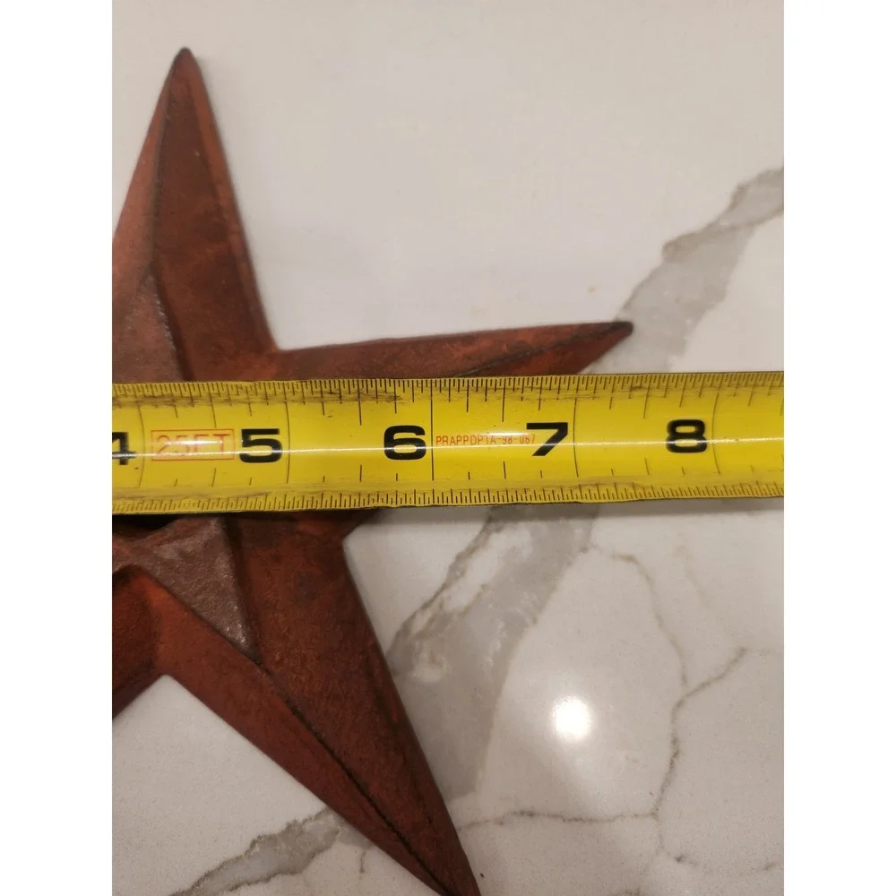 Cast Iron Layered 7.5 Primitive Star with Center Hole Wall Decor‎ Farmhouse Barn